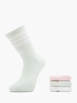 3 Streifen 3er Pack Crew Socken