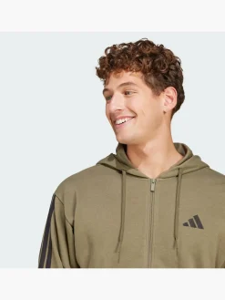 Essentials 3-Streifen French Terry Kapuzenjacke