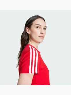 Essentials 3-Streifen Single Jersey Fitted T-Shirt-Kleid