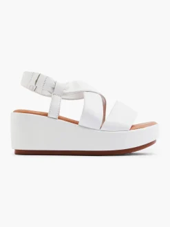 Leder Keilsandalette