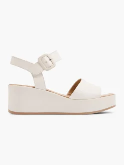 Leder Keilsandalette