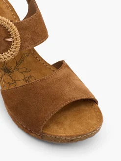 Leder Keilsandalette