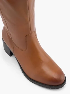 Leder Weitschaftstiefel