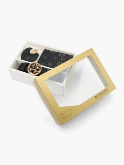 Set aus Geldbörse, Gürtel und Anhänger