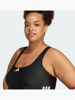 3-Streifen C-Back Badeanzug – Große Größen